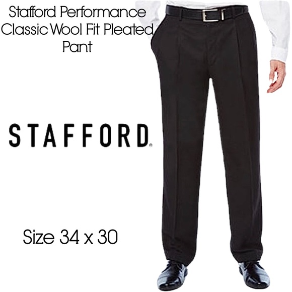 Stafford STAFFORD Two-pleat wool pants slacks Men's W32 equivalent / eaa511072